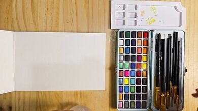 Painting a Landscape in watercolor part one real time