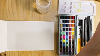 Painting a Landscape in watercolor part one real time