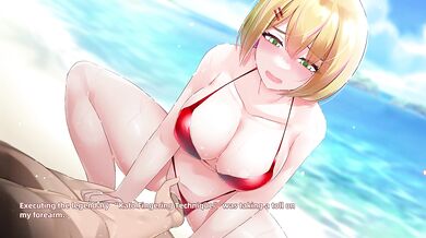 Public creampie on the beach