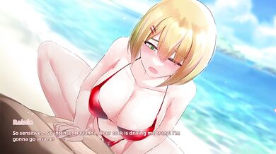 Public creampie on the beach
