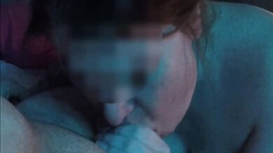She gags on my cock