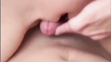 She rubs her pink pussy on my cock until she makes me cum!