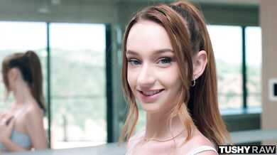 TUSHYRAW Flawless Young Hottie Melanie Marie Gapes Her Perfect Ass Again And Again