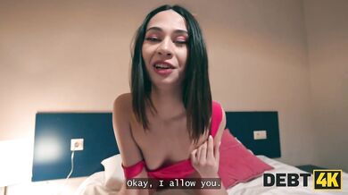 DEBT4k. Natural-titted Russian tried to escape debt collector but he fucked her in anal and pussy in