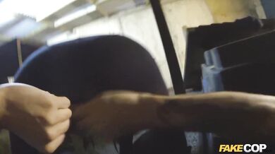 Caught Fucked and Given a spunk load on her Big Tits - Fake Cop
