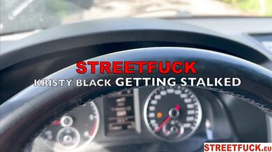STREETFUCK Kristy Black gets a Creampie from a STALKER