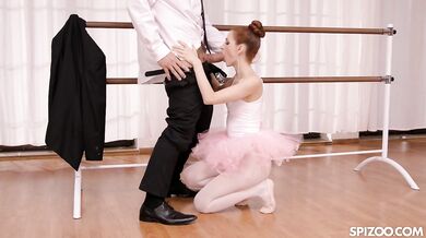 Redhead Ballerina Lina Joy Tirelessly Fucks A Hard Cock