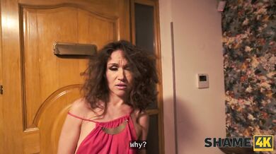 SHAME4K. Horny slut is fucking at her friend's place after party