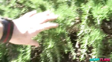 ADPTUBE - French blonde sucking cock in the park