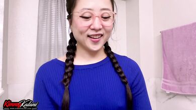 POV ASMR - Asian Coworker Sucks BBC at Work Party - Cheating BJ
