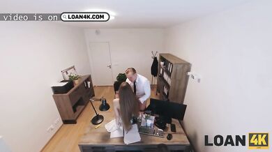 LOAN4K. She came for money, she got a huge clerk’s cock first