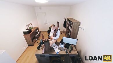 LOAN4K. She came for money, she got a huge clerk’s cock first