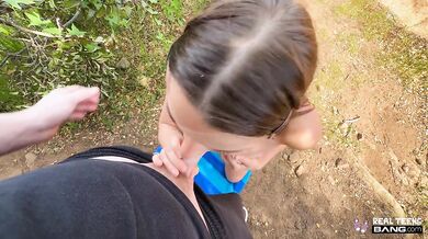 Real Teens: Kloe Love Sexy Tease And Fuck Scene Outdoors