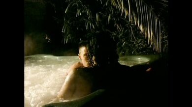Romantic outdoor hot tub fuck with monster cock