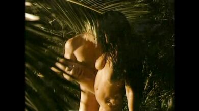 Romantic outdoor hot tub fuck with monster cock