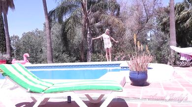 Aunt Judy's - Hot Horny MILF Lynna Nilsson Gets Naughty by the Pool