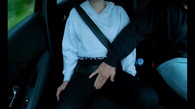 After the driving lesson, things got hot inside the car