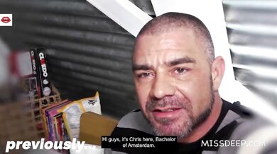 Dutch Man has Hot Threesome with Girlfriend & Milf Babe
