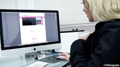 KILLERGRAM - Sienna Day Rewards Her Team With A Steamy Christmas Office Threesome
