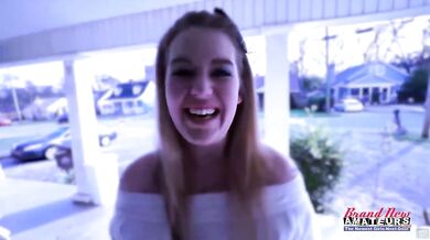 Horny Busty Blonde Stacie Sucks A Hard Cock And Gets Banged!