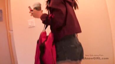 Stunning Teen Student has sex with Dad