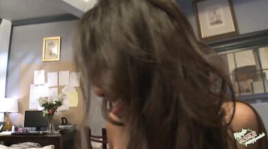 Light and skinny Asian babe Cali Lee can easily be lifted up and fucked