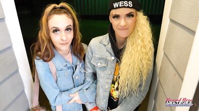 Petite Horny Friends Lola And Sassy Suck Their Juicy Tits!