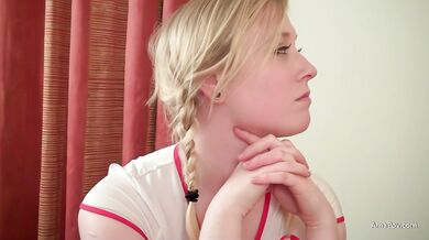 Willing and cute nurse helps bring an older patient off