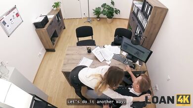 LOAN4K. Czech girl with huge boobs is sucking clerk’s big cock in his office