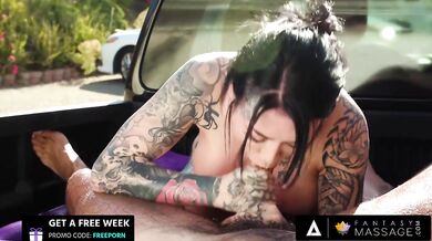 FANTASY MASSAGE - Perfect Inked Beauty Lacey Jayne Delivers The hottest NURU Fuck In A Pickup Truck
