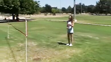 Two teenage lesbians licking eachothers pussy outdoors