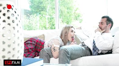 Hot Stepdaughter Is Hungry For Stepdad's Fat Cock - Charma Kelley