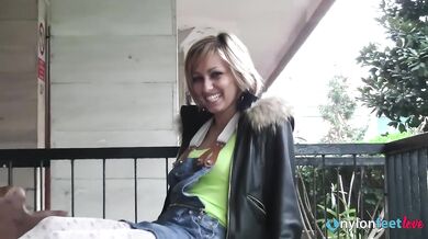 Sexy Val is such a tease in those stockings and her feet