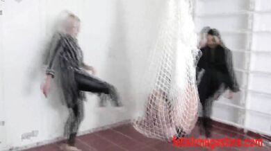 ballbusting and kicking