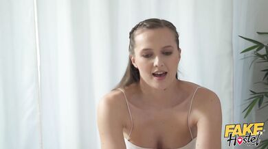 Fake Hostel - Lesbian Massage turns into a threesome! FULL SCENE