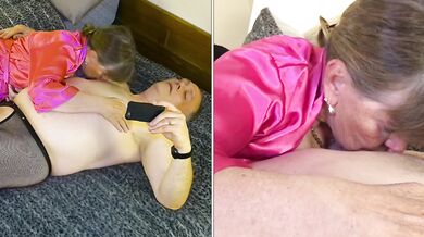 Granny Carmen: Mature Cock Sucker In Fuscia Lingerie 5525CAMS25M