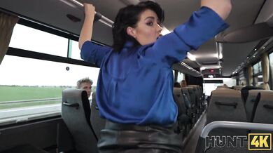 HUNT4K. She is using her gorgeous big tits for money