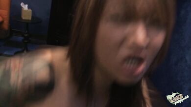 Only rough sex with a big cock can make the Asian Taylor Kiss cum hard