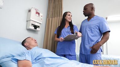 Horny Doctor Wife Vivian Fox Cuckolds In Hospital Room