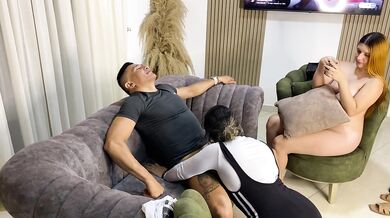 My husband is having sex with my friend in front of me.