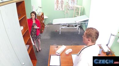 She gets her BIG CZECH TITS out for the doctor - CZECH XXX