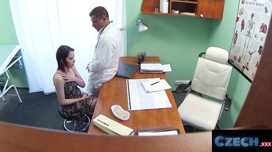 She gets her BIG CZECH TITS out for the doctor - CZECH XXX