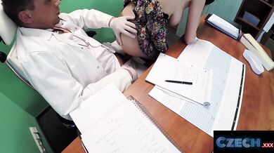 She gets her BIG CZECH TITS out for the doctor - CZECH XXX