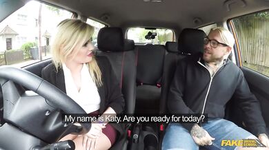 Sexy BLONDE MILF driving examiner needs dicking after a failed test - Fake Driving School