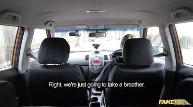 Sexy BLONDE MILF driving examiner needs dicking after a failed test - Fake Driving School