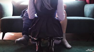 Alya stopped by the teacher's house for a private classes - Bella Hentaigirl