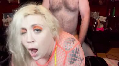 Goth slut fucked doggy style