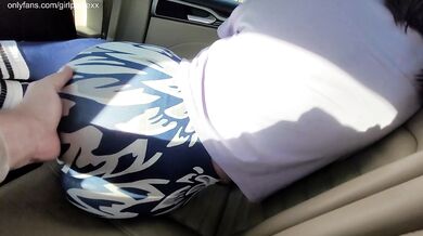 Hot Body in Super Tight Leggings Spanking and Touching