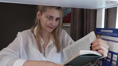 Quiet! We're in the library! Hot Girl Seduces A Cute Nerdy Girl In Hot Lesbian Sex!