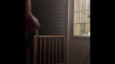 Fun naked nude around his friends